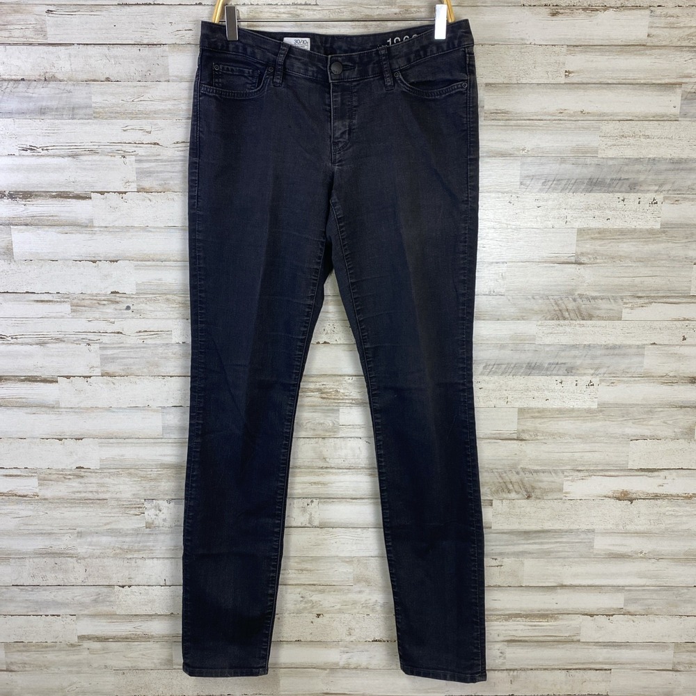 Gap 1969 Always Skinny Jeans Women 30/10t Black Denim Low-Rise Comfort Stretch